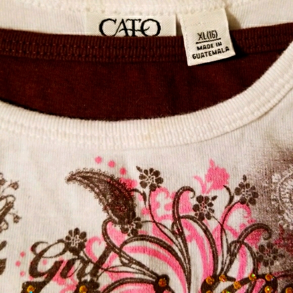 **SOLD** New Cato "Daddy's Girl" Embellished Shirt - Picture 6 of 13